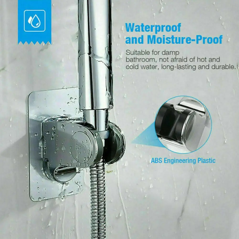 Adjustable Shower Head Holder Self Adhesive Wall Shower Holder Holder without Drilling Accessories for Bathroom Shower Y1F3