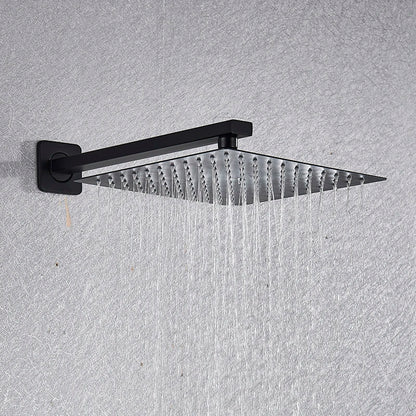 Chrome Ultrathin Bath 8''10''12" Rainfall Shower Head with Shower Arm Stainless Steel Bathroom Accessory