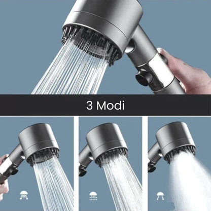 Shower Head with Filter & 3 Modes | Water-Saving Shower Head | Waterlux